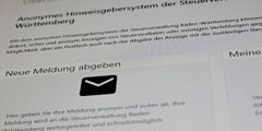 Baden-Württemberg: Steuerbetrug: Hinweisportal könnte Schule machen